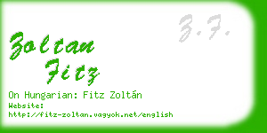zoltan fitz business card